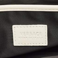 Pre Owned Versace White Leather Medusa Sultan Shoulder Bag