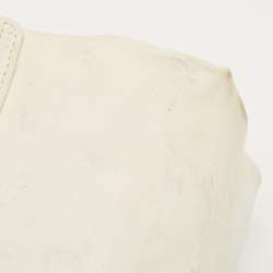 Pre Owned Versace White Leather Medusa Sultan Shoulder Bag