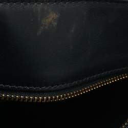 Pre Owned Versace Black Leather Large Virtus Bucket Bag