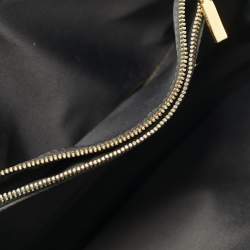 Pre Owned Versace Black Leather and Patent Leather Vanitas Icon Tote