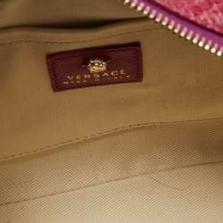 Pre Owned Versace Pink Python Palazzo Medusa Camera Crossbody Bag