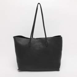 Pre Owned Versace Black Leather Palazzo Shopper Tote