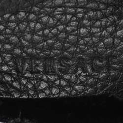 Pre Owned Versace Black Leather Palazzo Shopper Tote