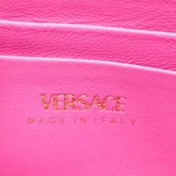 Pre Owned حقيبة فيرساتشي فيوشيا ساتان ميني بلورية لا ميدوسا بمقبض علوي