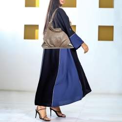 Pre Owned Versace Metallic Beige/Gold Leather Chain Link Flap Hobo