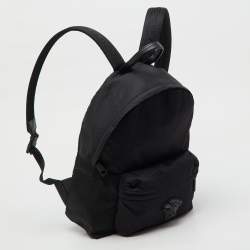 Pre Owned Versace Black Nylon La Medusa Backpack