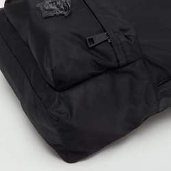 Pre Owned Versace Black Nylon La Medusa Backpack