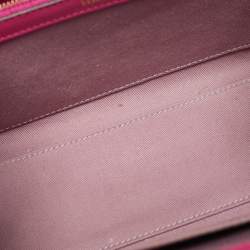 Pre Owned Versace Magenta Leather La Medusa Chain Tote