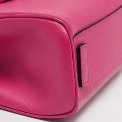 Pre Owned Versace Magenta Leather La Medusa Chain Tote