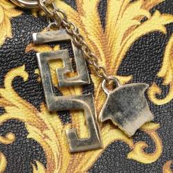 Pre Owned حقيبة يد فيرساتشي باروكو قماش مطلي أصفر/أسود