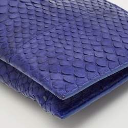 مملوكة مسبقًا حقيبة كلتش فيرساتشي ميدوسا سلسلة بايثون أزرق