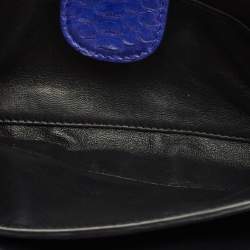 مملوكة مسبقًا حقيبة كلتش فيرساتشي ميدوسا سلسلة بايثون أزرق