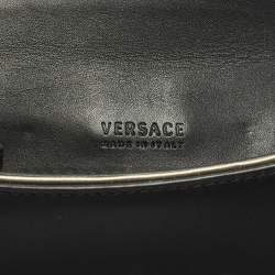 مملوكة مسبقًا محفظة فرساتشي فرنسية جلد أسود مدوسا