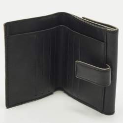 مملوكة مسبقًا محفظة فرساتشي فرنسية جلد أسود مدوسا