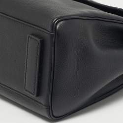 Pre Owned حقيبة فيرساتشي لاميدوسا يد علوية جلدية سوداء مغلفة بجلد