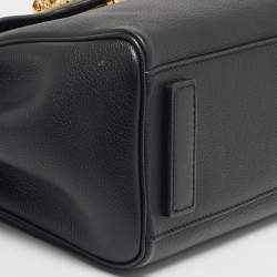 Pre Owned حقيبة فيرساتشي لاميدوسا يد علوية جلدية سوداء مغلفة بجلد