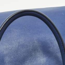 مملوكة مسبقًا حقيبة أسبوعية فيرساتشي جلد أزرق