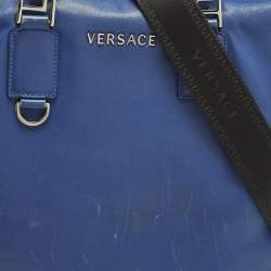 مملوكة مسبقًا حقيبة أسبوعية فيرساتشي جلد أزرق