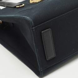 Pre Owned حقيبة يد فيرساتشي ميدوسا قماش كحلي/أسود صغيرة