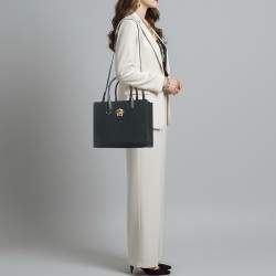 Pre Owned حقيبة يد فيرساتشي ميدوسا قماش كحلي/أسود صغيرة