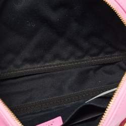 Pre Owned Versace Icon Pink Quilted Leather Medusa Belt Bag