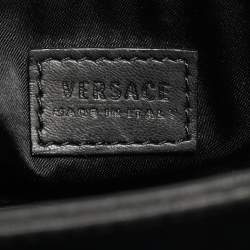 Pre Owned Versace Medusa Sultan Black Leather Shoulder Bag