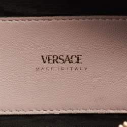 Pre Owned Versace La Medusa Light Pink Quilted Leather Fanny Pack Belt Bag