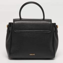 مملوكة مسبقًا حقيبة فيرساتشي لا ميدوسا جلد أزرق بيد علوية