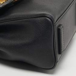 مملوكة مسبقًا حقيبة فيرساتشي لا ميدوسا جلد أزرق بيد علوية