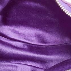 مملوكة مسبقًا Versace Repeat Crystal Studded Mini Purple Satin Hobo