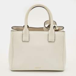 مملوكة مسبقًا Versace La Medusa Chain White Leather Tote