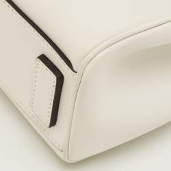 مملوكة مسبقًا Versace La Medusa Chain White Leather Tote