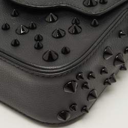 مملوكة مسبقًا Versace Studded La Medusa Mini Black Leather Top Handle Bag