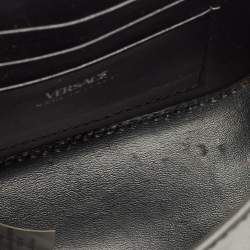 مملوكة مسبقًا Versace Studded La Medusa Mini Black Leather Top Handle Bag