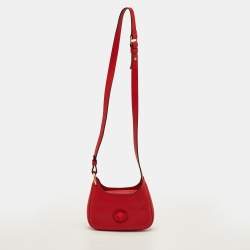 مملوكة مسبقًا Versace Medusa Red Leather Crossbody Bag