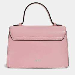 Pre Owned Versace Pink Leather Medusa Top Handle with Strap