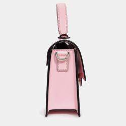 Pre Owned Versace Pink Leather Medusa Top Handle with Strap