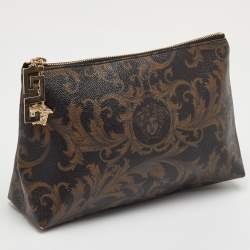 Pre Owned Versace Multicolor Barocco Print  Coated Canvas Pouch Clutch