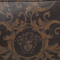 Pre Owned Versace Multicolor Barocco Print  Coated Canvas Pouch Clutch