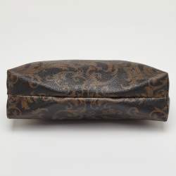 Pre Owned Versace Multicolor Barocco Print  Coated Canvas Pouch Clutch