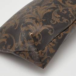 Pre Owned Versace Multicolor Barocco Print  Coated Canvas Pouch Clutch