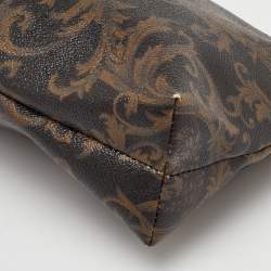 Pre Owned Versace Multicolor Barocco Print  Coated Canvas Pouch Clutch