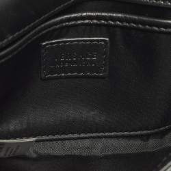 Pre Owned حقيبة كلتش قلاب فيرساتشي ميدوسا جلد أسود