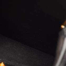 Pre Owned Versace Virtus Black Pebbled Leather Tote