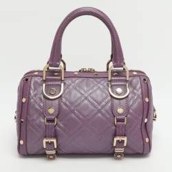 Pre Owned حقيبة ساتشل فيرساتشي سناب اوت اوف ايت جلد لامع مبطن بيج صغيرة