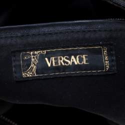Pre Owned Versace Black Leather Hobo