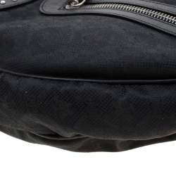 Pre Owned Versace Black Leather Hobo