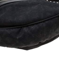 Pre Owned Versace Black Leather Hobo
