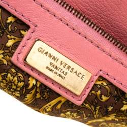Pre Owned Versace Pink Leather Talia Vanitas Shoulder Bag