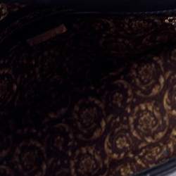 Pre Owned Versace Black Barocco Leather Altea Top Handle Bag